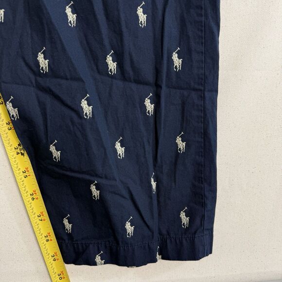 Polo Ralph Lauren Men's All Over Print Pony Navy Blue Lounge Sleep Pants Size L - Picture 6 of 10